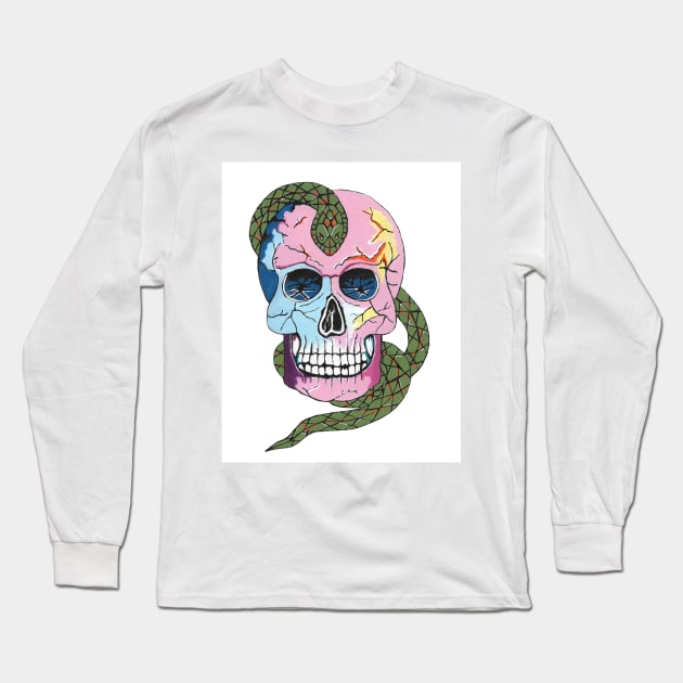 Cobra Skull Long Sleeve T-Shirt by SartorisArt1